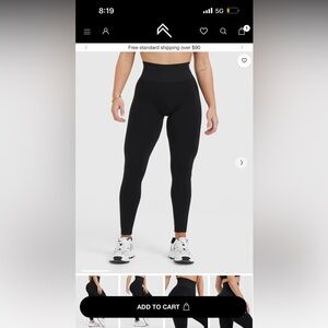 Oner Active Leggings in Black - Size Medium Long